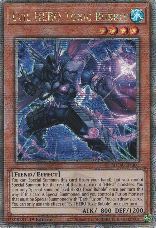 Evil HERO Toxic Bubble (Quarter Century Secret Rare) [SUDA-EN001] Quarter Century Secret Rare | Exor Games Truro