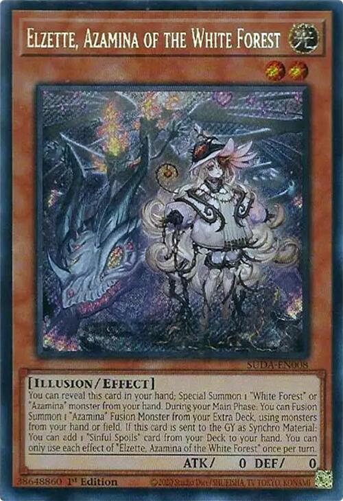Elzette, Azamina of the White Forest [SUDA-EN008] Secret Rare | Exor Games Truro