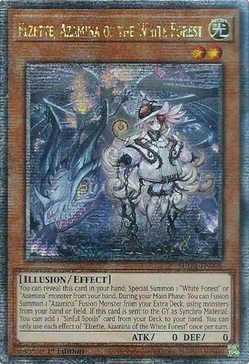 Elzette, Azamina of the White Forest (Quarter Century Secret Rare) [SUDA-EN008] Quarter Century Secret Rare | Exor Games Truro