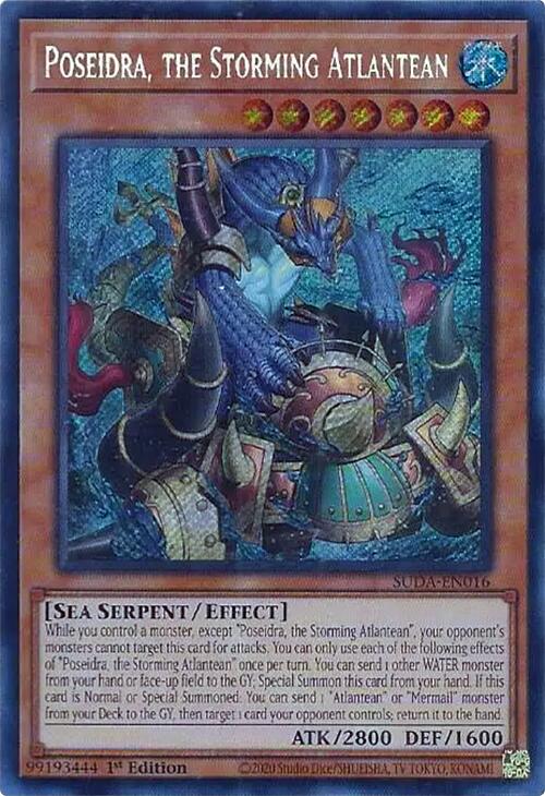 Poseidra, the Storming Atlantean [SUDA-EN016] Secret Rare | Exor Games Truro