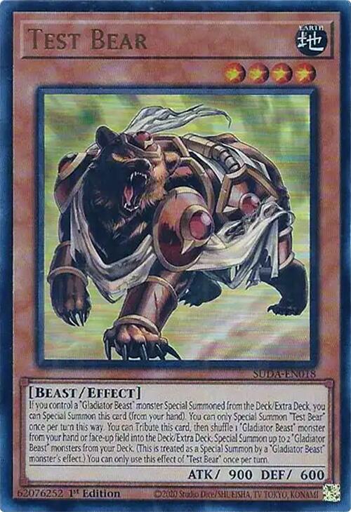 Test Bear [SUDA-EN018] Ultra Rare | Exor Games Truro