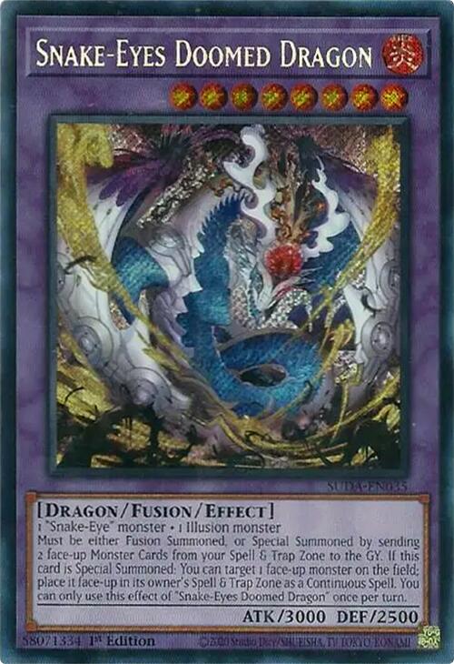 Snake-Eyes Doomed Dragon [SUDA-EN035] Secret Rare | Exor Games Truro