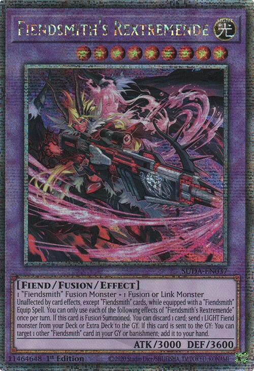 Fiendsmith's Rextremende (Quarter Century Secret Rare) [SUDA-EN037] Quarter Century Secret Rare | Exor Games Truro