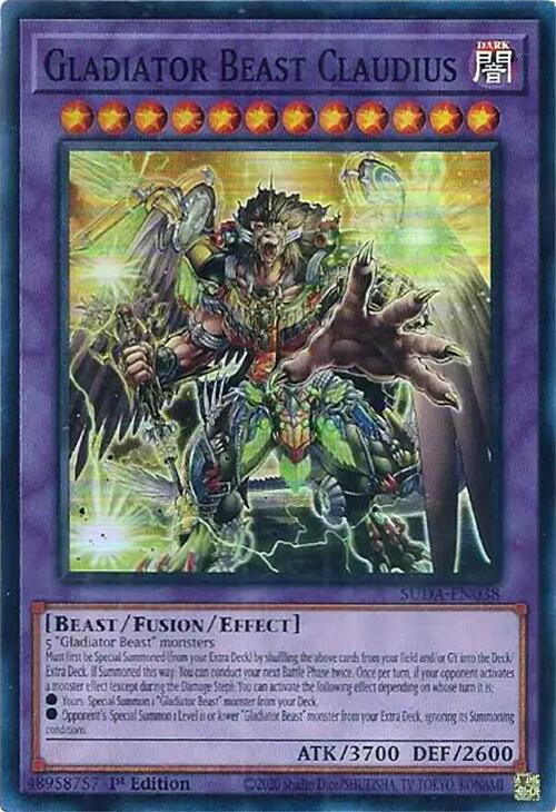 Gladiator Beast Claudius [SUDA-EN038] Super Rare | Exor Games Truro