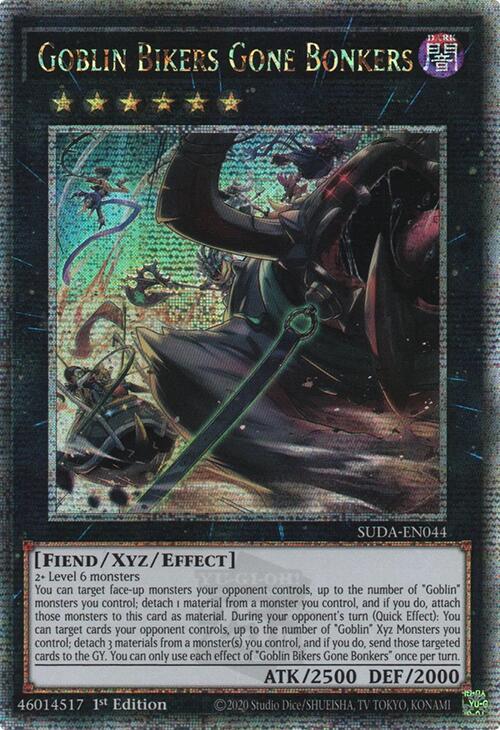Goblin Bikers Gone Bonkers (Quarter Century Secret Rare) [SUDA-EN044] Quarter Century Secret Rare | Exor Games Truro