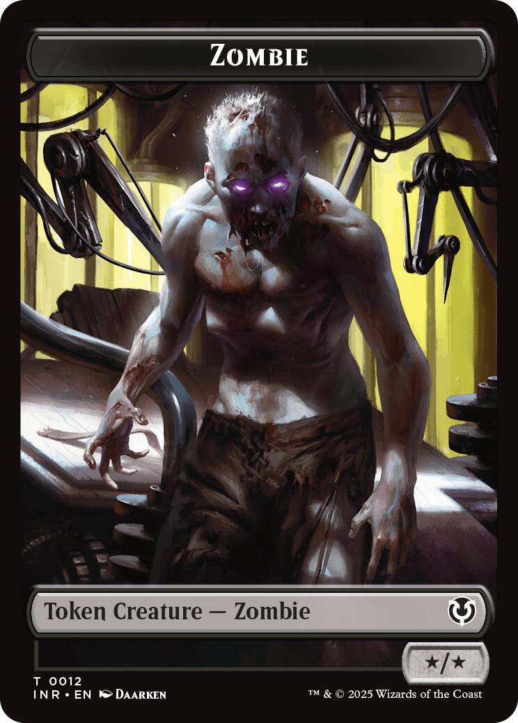 Zombie (0011) // Zombie (0012) Double-Sided Token [Innistrad Remastered Tokens] | Exor Games Truro