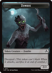 Zombie (0011) // Zombie (0012) Double-Sided Token [Innistrad Remastered Tokens] | Exor Games Truro