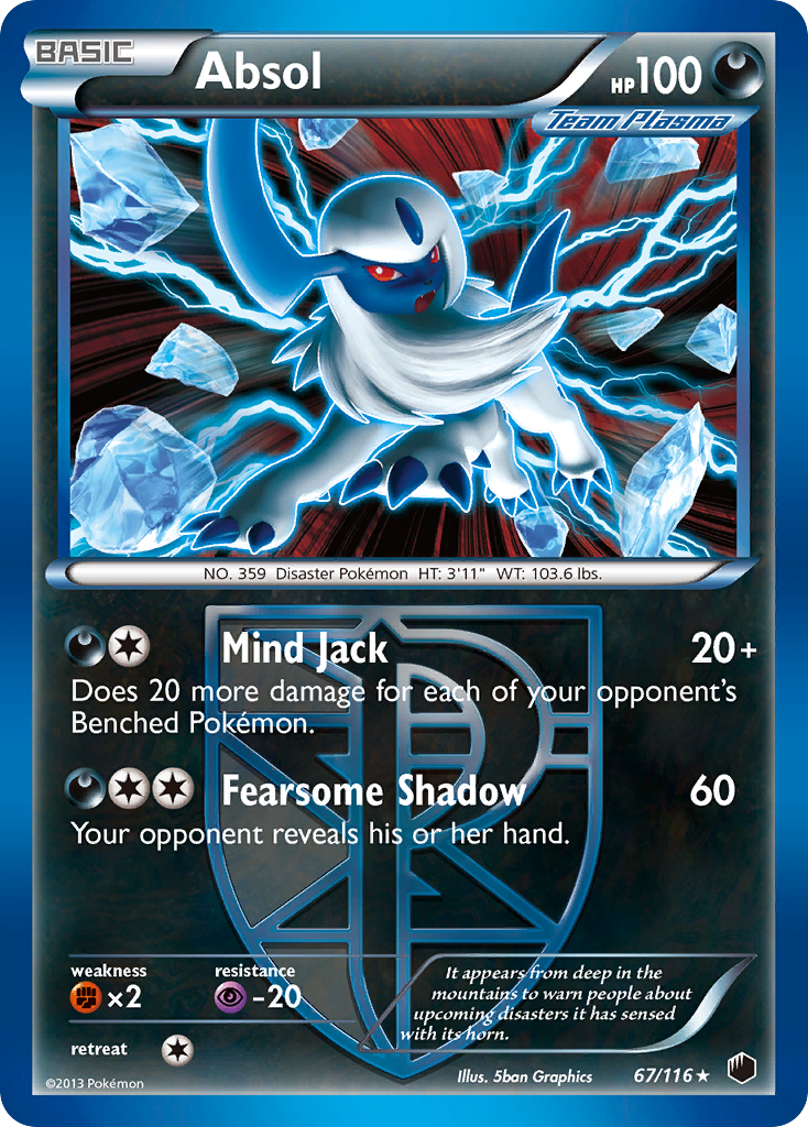 Absol (67/116) [Black & White: Plasma Freeze] | Exor Games Truro