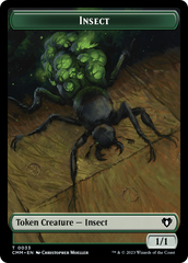 Spirit (0010) // Insect Double-Sided Token [Commander Masters Tokens] | Exor Games Truro