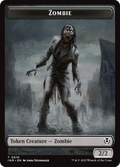 Zombie (0010) // Blood Double-Sided Token [Innistrad Remastered Tokens] | Exor Games Truro