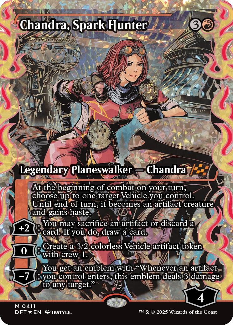 Chandra, Spark Hunter (Showcase Fracture Foil) (Japanese) [Aetherdrift] | Exor Games Truro