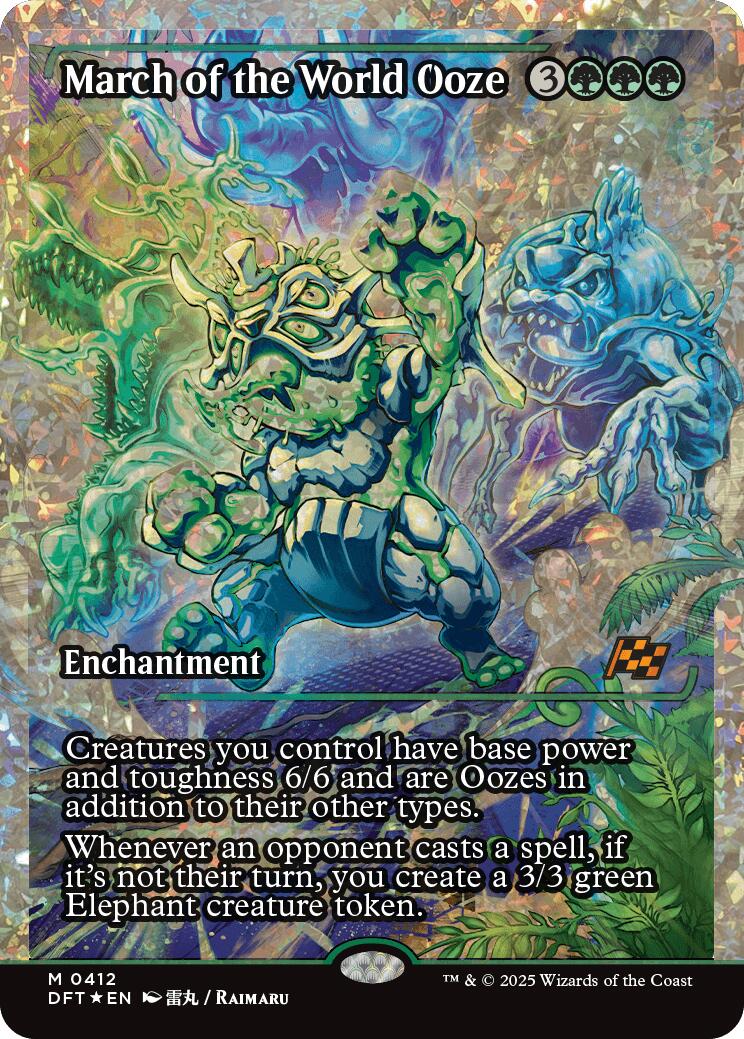 March of the World Ooze (Showcase Fracture Foil) (Japanese) [Aetherdrift] | Exor Games Truro
