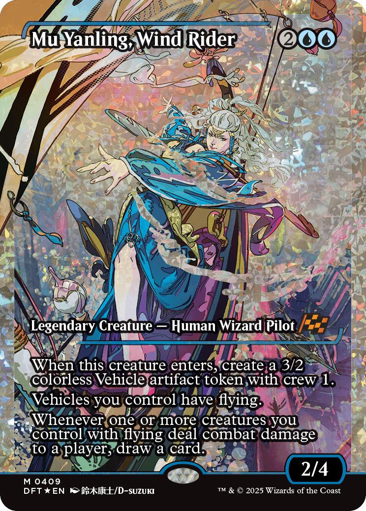 Mu Yanling, Wind Rider (Showcase Fracture Foil) (Japanese) [Aetherdrift] | Exor Games Truro