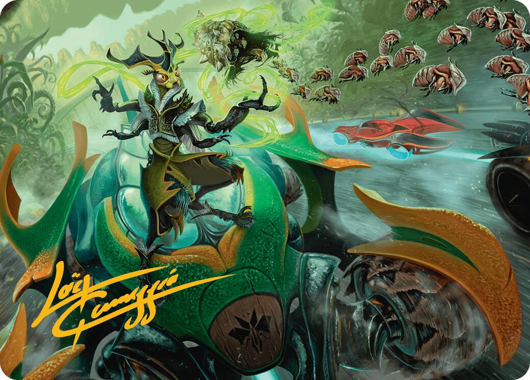 Aatchik, Emerald Radian Art Card (15/54) (Gold-Stamped Signature) [Aetherdrift Art Series] | Exor Games Truro