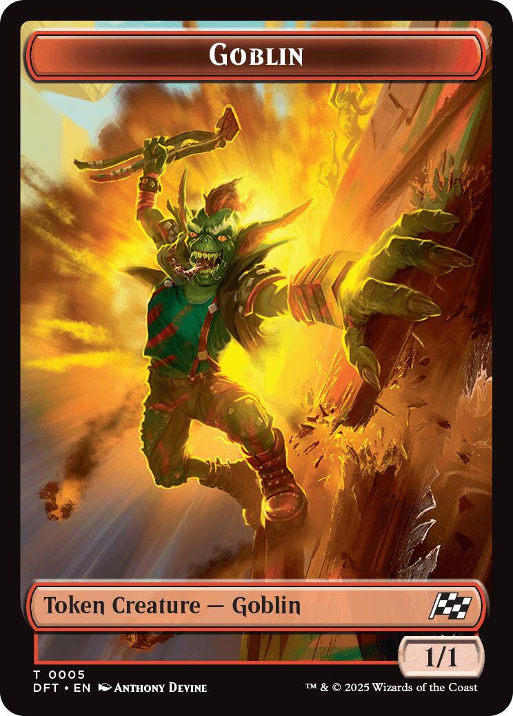 Goblin // Thopter (0010) Double-Sided Token [Aetherdrift Tokens] | Exor Games Truro