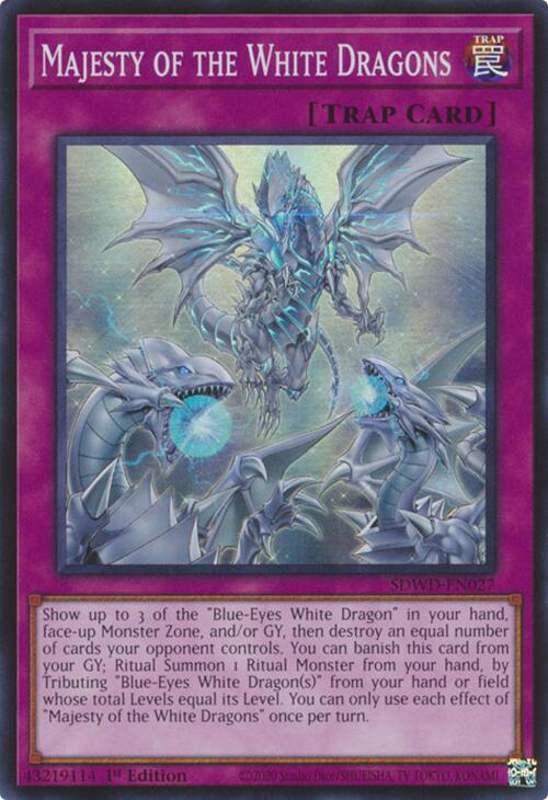 Majesty of the White Dragons [SDWD-EN027] Super Rare | Exor Games Truro
