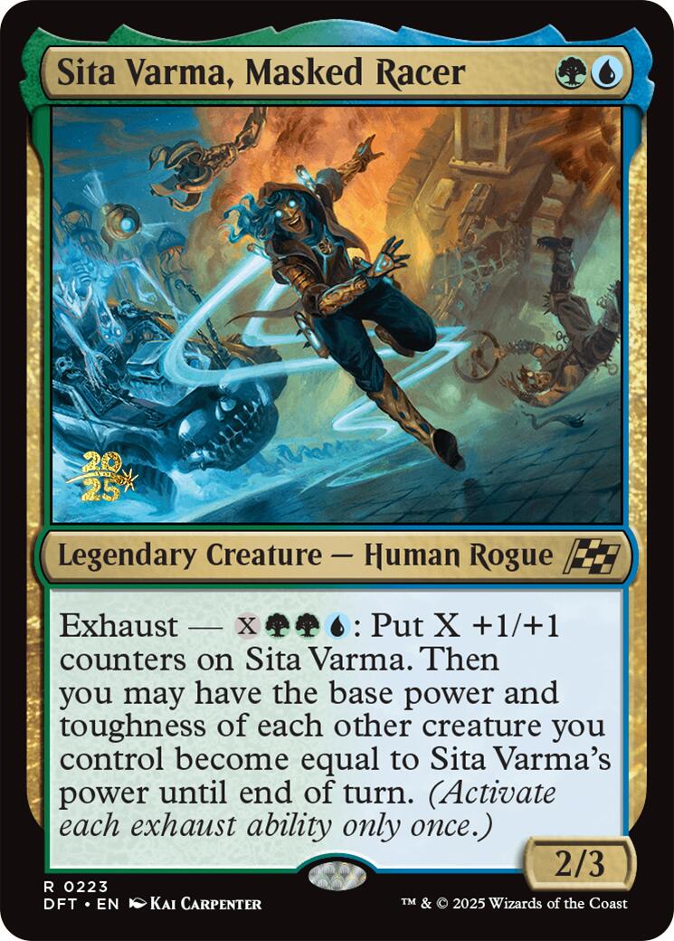 Sita Varma, Masked Racer [Aetherdrift Prerelease Promos] | Exor Games Truro