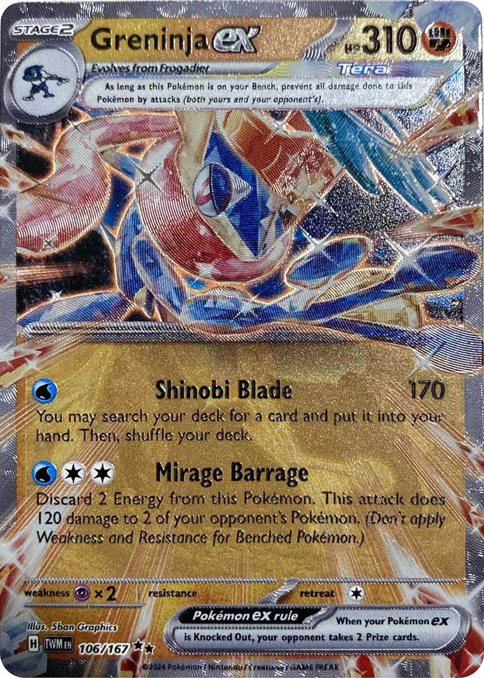 Greninja ex (106/167) (GameStop Metal Card) [Miscellaneous Cards] | Exor Games Truro
