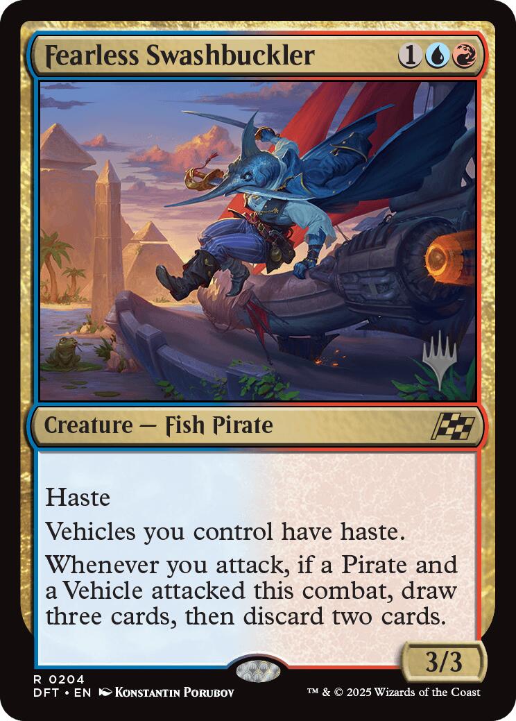 Fearless Swashbuckler (Promo Pack) [Aetherdrift Promos] | Exor Games Truro