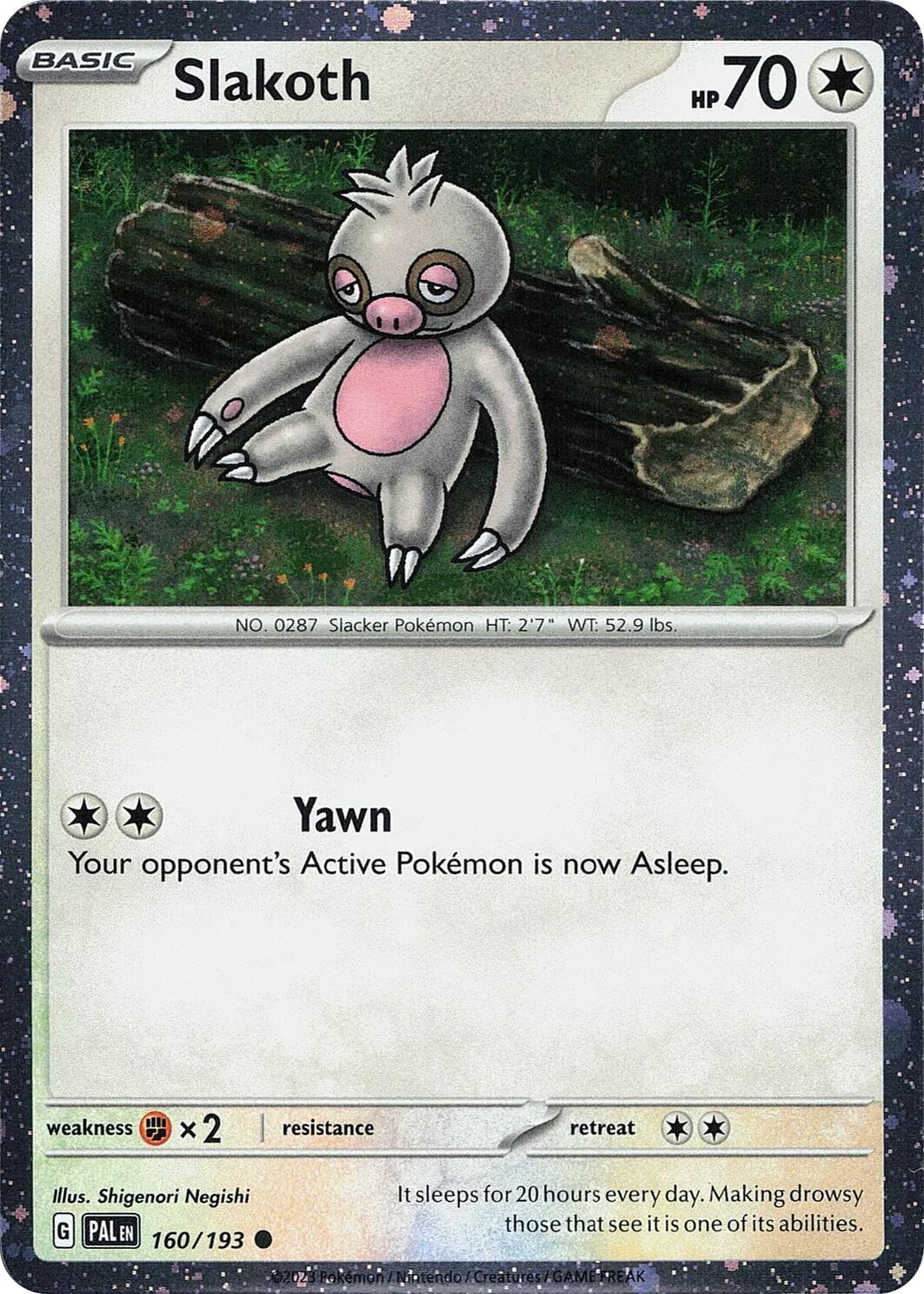 Slakoth (160/193) (Cosmos Holo) [Scarlet & Violet: Paldea Evolved] | Exor Games Truro