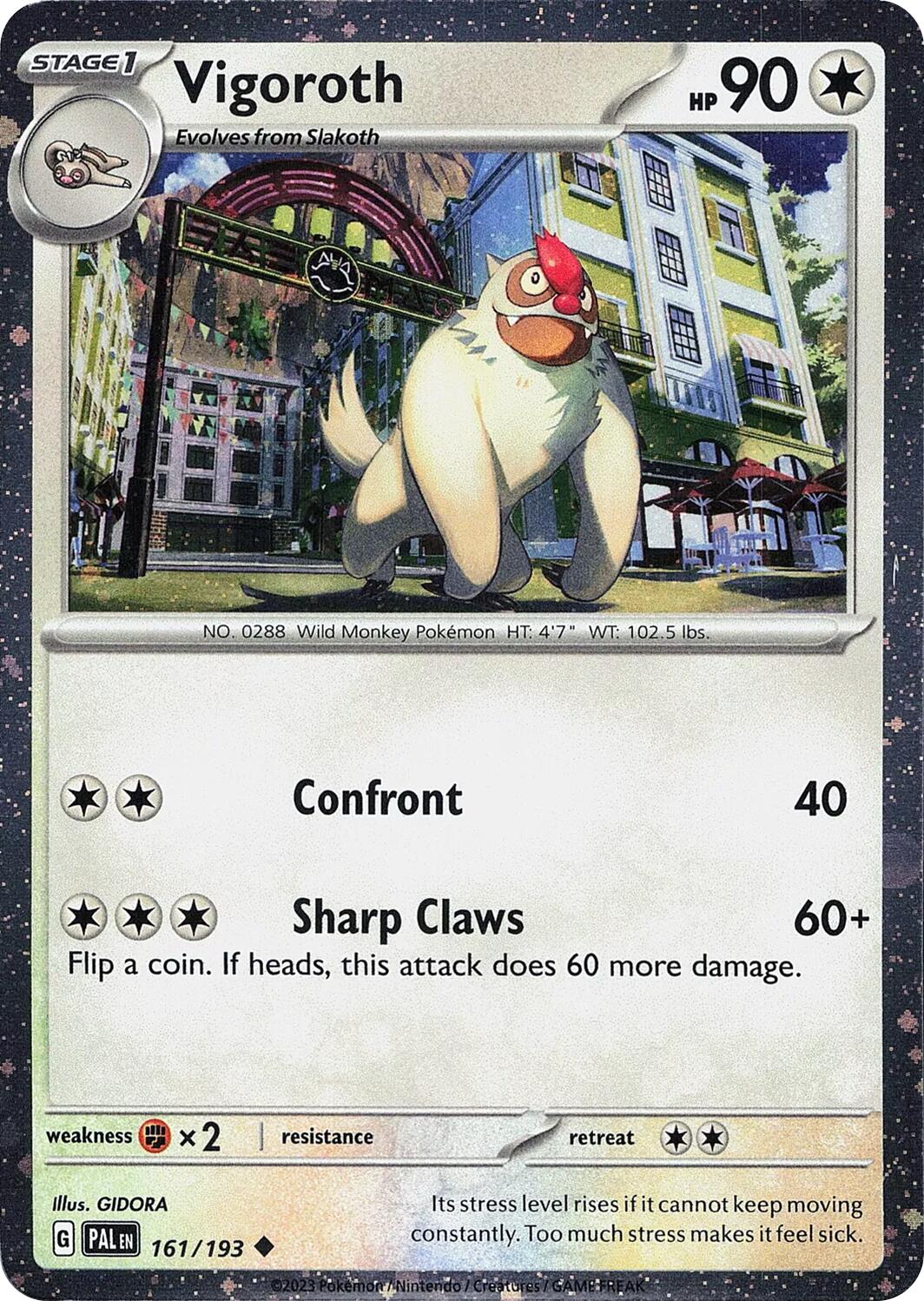 Vigoroth (161/193) (Cosmos Holo) [Scarlet & Violet: Paldea Evolved] | Exor Games Truro