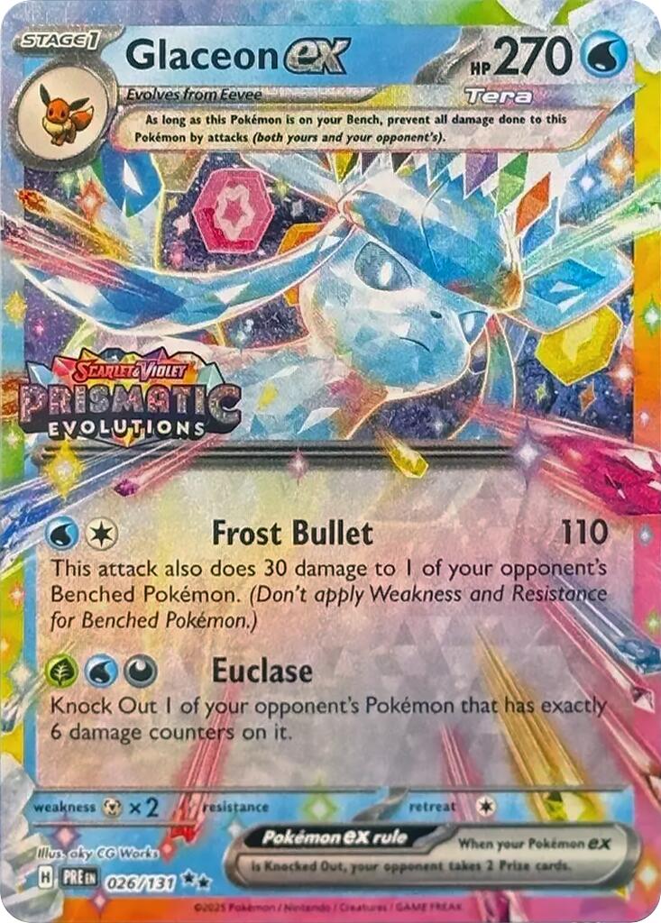 Glaceon ex (026/131) (Prismatic Evolutions Stamp) [Scarlet & Violet: Prismatic Evolutions] | Exor Games Truro