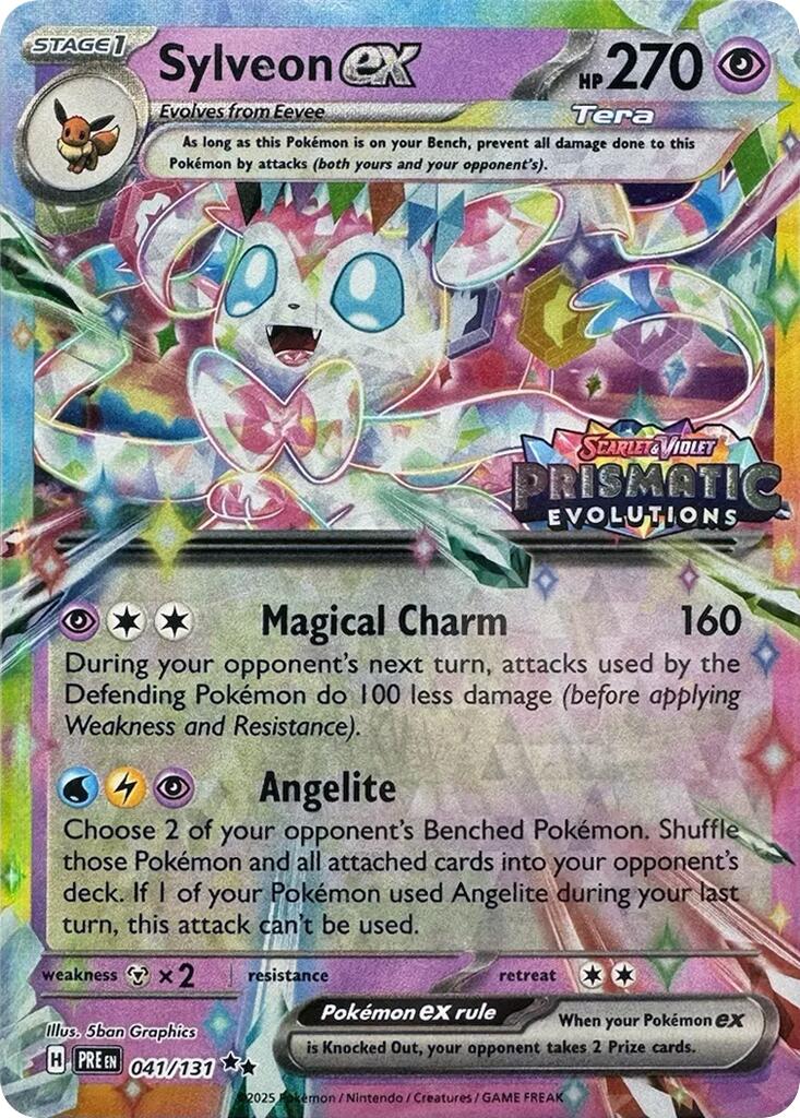 Sylveon ex (041/131) (Prismatic Evolutions Stamp) [Scarlet & Violet: Prismatic Evolutions] | Exor Games Truro