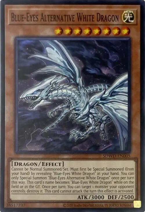 Blue-Eyes Alternative White Dragon (Unlimited Misprint) [SDWD-EN005] Common | Exor Games Truro