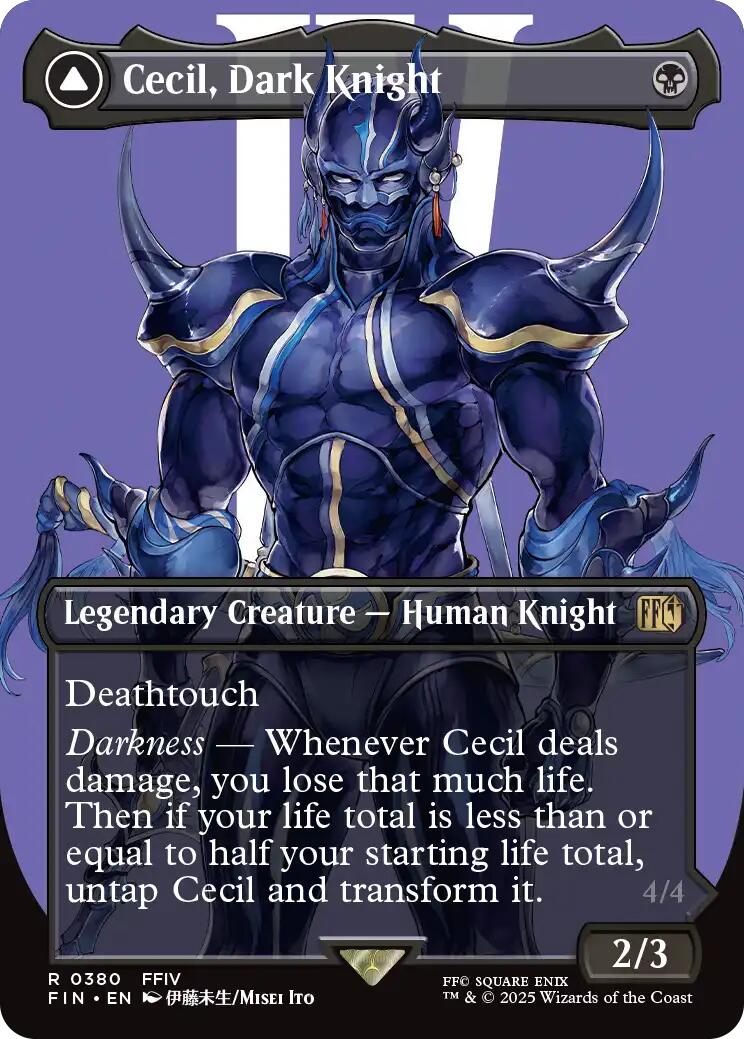 Cecil, Dark Knight // Cecil, Redeemed Paladin (Borderless) [FINAL FANTASY] | Exor Games Truro