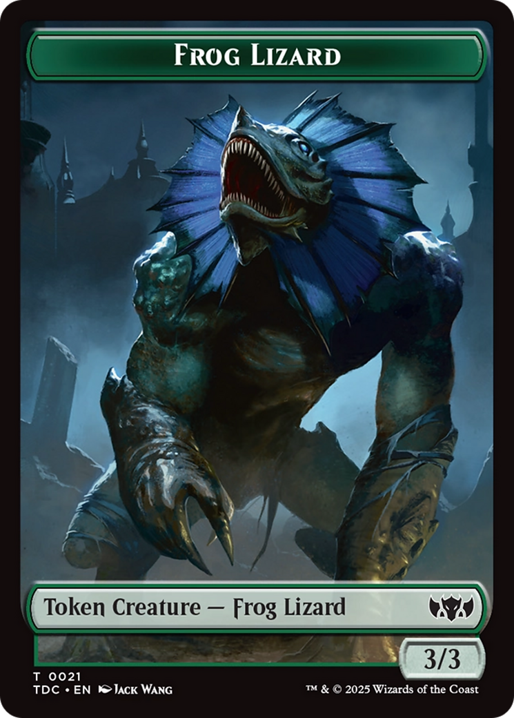Frog Lizard // Dragon (0014) Double-Sided Token [Tarkir: Dragonstorm Commander Tokens] | Exor Games Truro