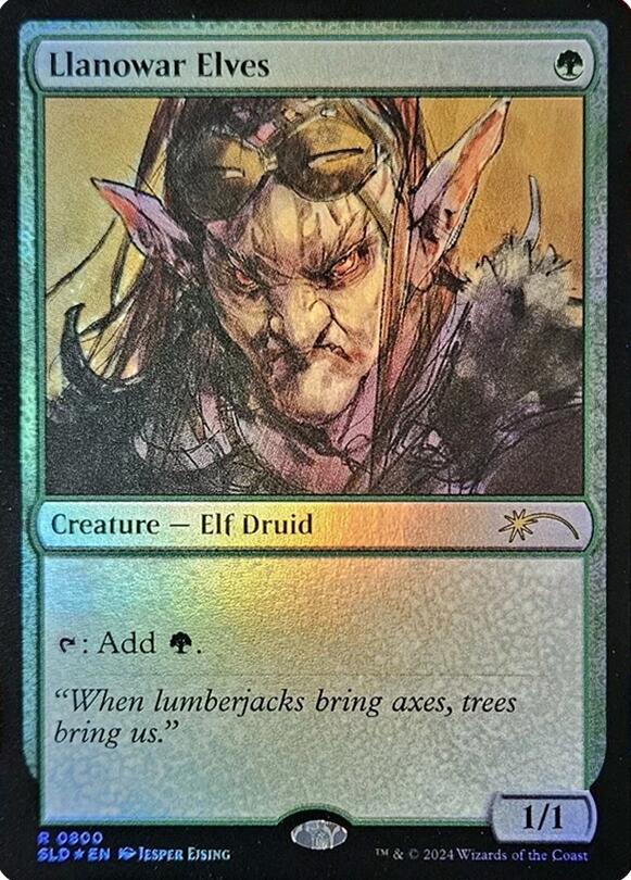 Llanowar Elves (0800) (Rainbow Foil) [Secret Lair Drop Series] | Exor Games Truro