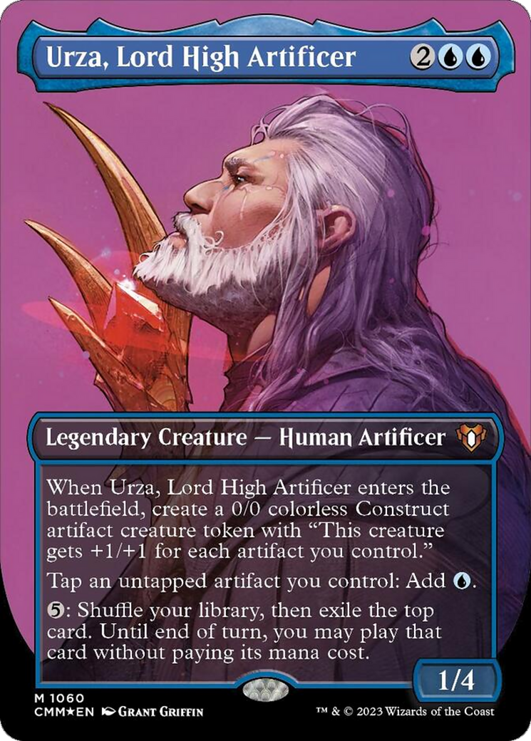 Urza, Lord High Artificer (Borderless Textured Foil Frame Break) [Commander Masters] | Exor Games Truro