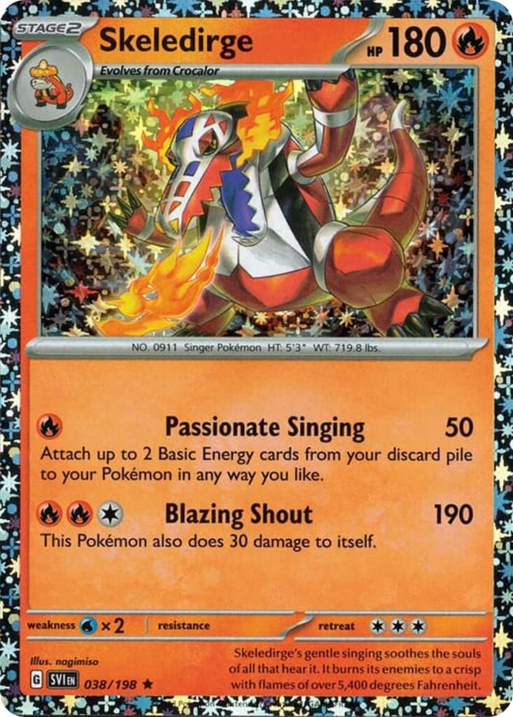 Skeledirge (038/198) (Sparkle Holo) [Miscellaneous Cards] | Exor Games Truro