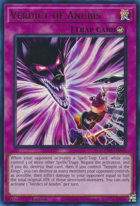 Verdict of Anubis [MZTM-EN009] Ultra Rare | Exor Games Truro