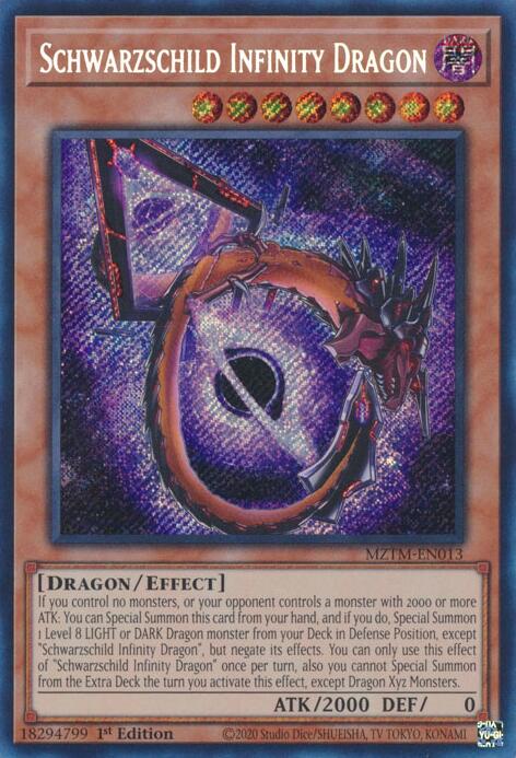 Schwarzschild Infinity Dragon [MZTM-EN013] Secret Rare | Exor Games Truro