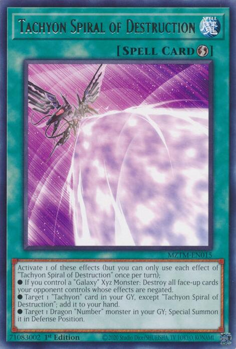 Tachyon Spiral of Destruction [MZTM-EN015] Rare | Exor Games Truro