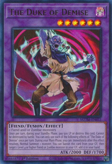 The Duke of Demise [MZTM-EN033] Ultra Rare | Exor Games Truro