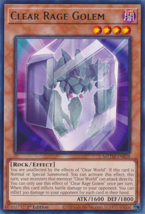 Clear Rage Golem [MZTM-EN038] Rare | Exor Games Truro