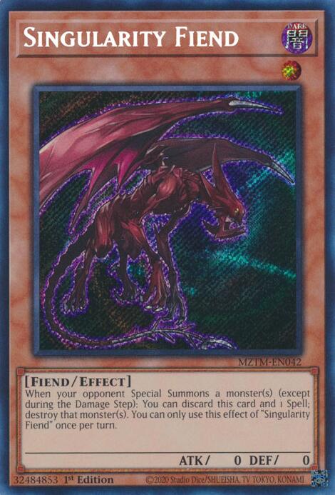 Singularity Fiend [MZTM-EN042] Secret Rare | Exor Games Truro