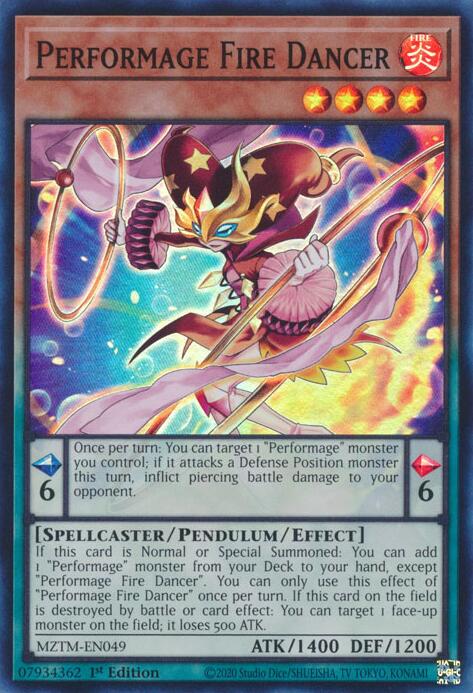 Performage Fire Dancer [MZTM-EN049] Super Rare | Exor Games Truro