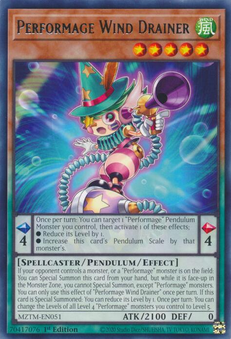 Performage Wind Drainer [MZTM-EN051] Rare | Exor Games Truro