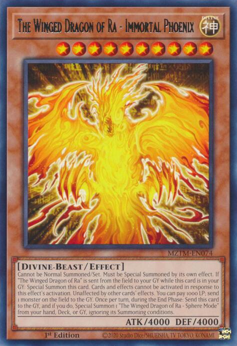 The Winged Dragon of Ra - Immortal Phoenix [MZTM-EN074] Rare | Exor Games Truro