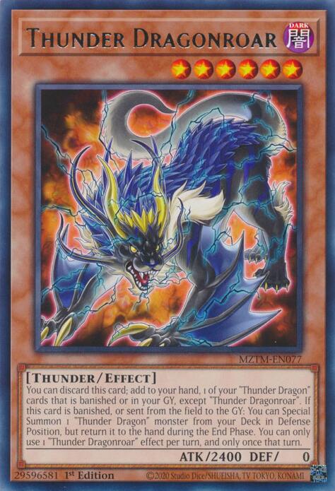 Thunder Dragonroar [MZTM-EN077] Rare | Exor Games Truro
