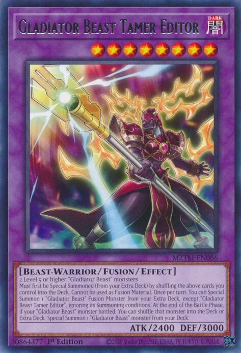 Gladiator Beast Tamer Editor [MZTM-EN086] Rare | Exor Games Truro
