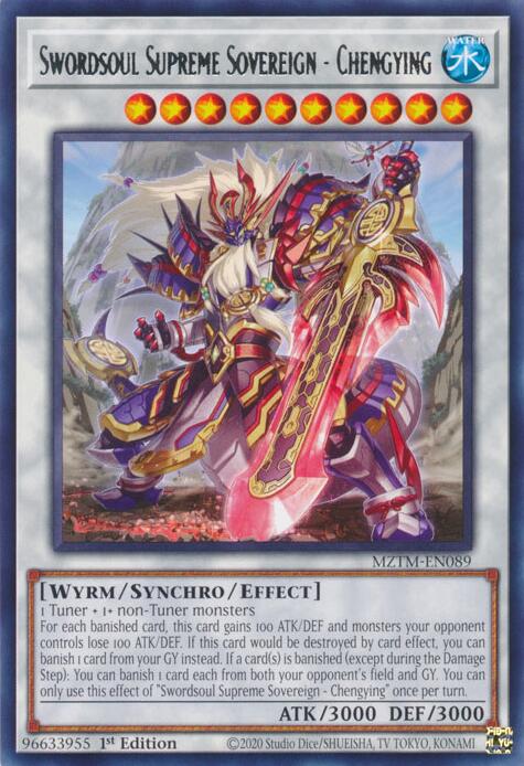 Swordsoul Supreme Sovereign - Chengying [MZTM-EN089] Rare | Exor Games Truro