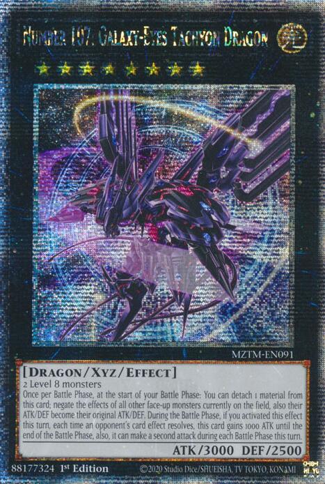 Number 107: Galaxy-Eyes Tachyon Dragon (Quarter Century Secret Rare) [MZTM-EN091] Quarter Century Secret Rare | Exor Games Truro