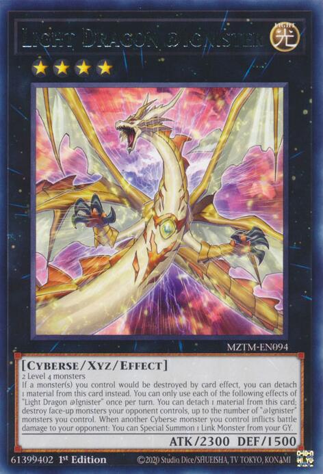 Light Dragon @Ignister [MZTM-EN094] Rare | Exor Games Truro