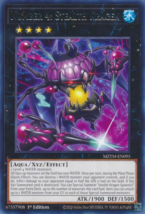 Number 4: Stealth Kragen [MZTM-EN095] Rare | Exor Games Truro