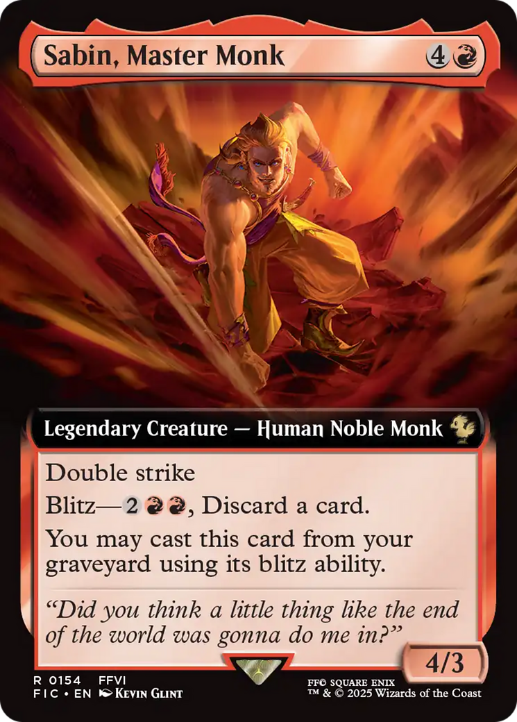 Sabin, Master Monk (Extended Art) [FINAL FANTASY Commander] | Exor Games Truro