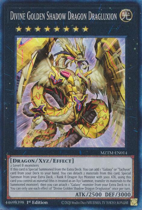 Divine Golden Shadow Dragon Dragluxion (Collector's Rare) [MZTM-EN014] Collector's Rare | Exor Games Truro